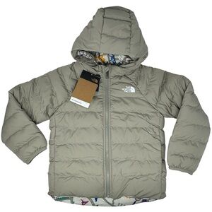 The North Face Little Kids Reversible Perrito Hooded Jacket Clay Grey Size 5